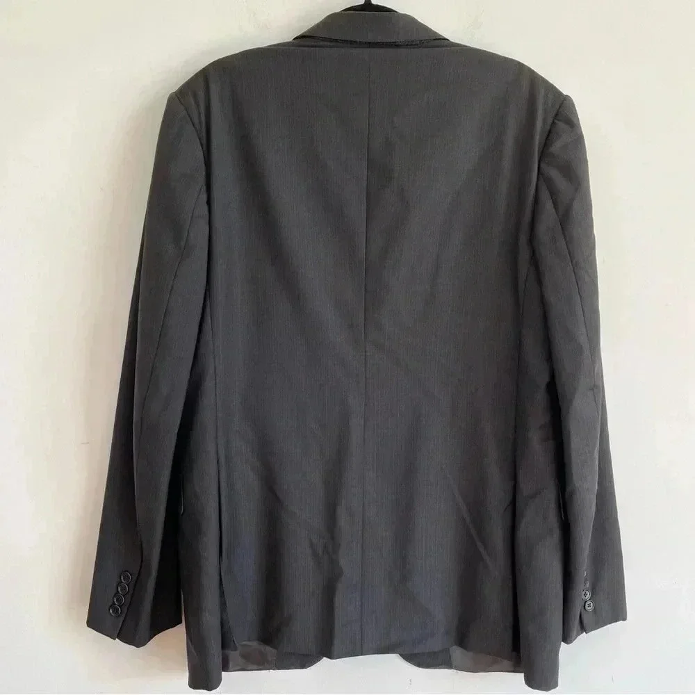 Loro Piana 100% Wool Italian Suit Jacket Men’s Business Coat Gray Blazer 54L
